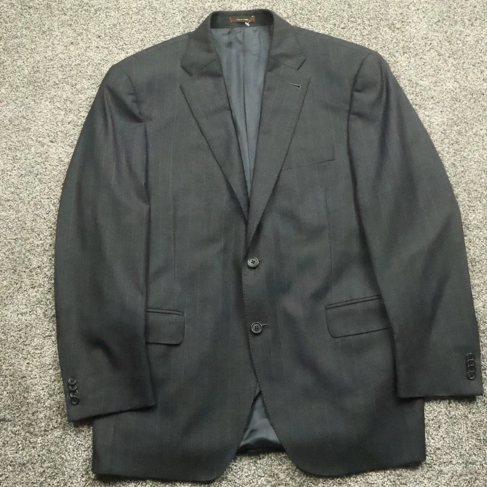 Peter Millar Blazer Mens 40 Gray Pinstripe Wool Two Button Sport Coat